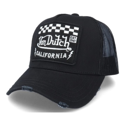 Kasket - Von Dutch Square Patch Trucker (sort)