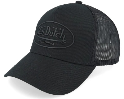 Kasket - Von Dutch Oval Patch Cotton Trucker (sort)