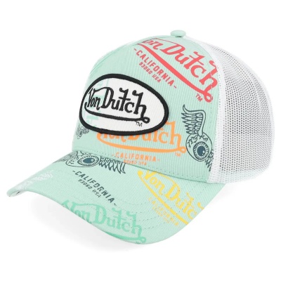 Kasket - Von Dutch Grafitti Trucker (mintgrøn/hvid)