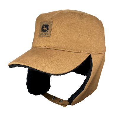 Cap - John Deere Cotton Faux Fur Lining Hat (brun)