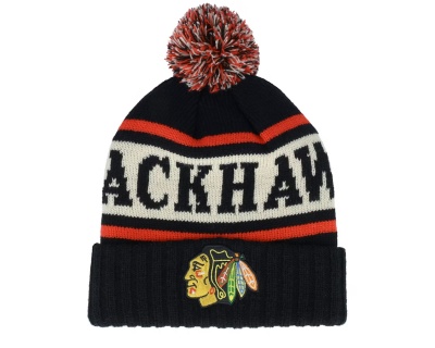 Beanies - American Needle Chicago Blackhawks Pillow Line Knit (sort/hvid/rød)