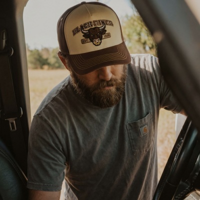 Kasket - Black River Cow Cotton Cap (creme/brun)