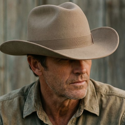 Hatte - Gårda Pocatello Crushable Wool felt Western hat (beige)