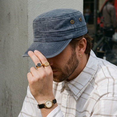 Sixpence / Flat cap - Gårda Viper Army Cap (blå)
