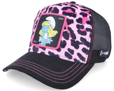 Kasket - Capslab Leopard Smurf Trucker (rosa/sort)