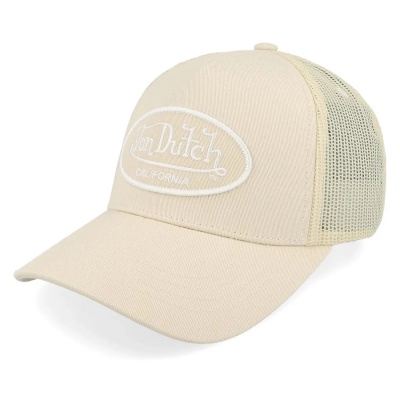 Kasket - Von Dutch Oval Patch Trucker (beige)