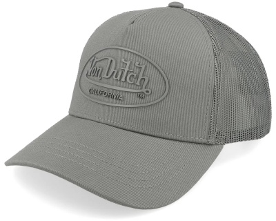 Kasket - Von Dutch Rubber Logo Trucker (grå)