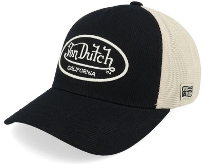 Kasket - Von Dutch Embroidery Oval Trucker (sort/hvid)