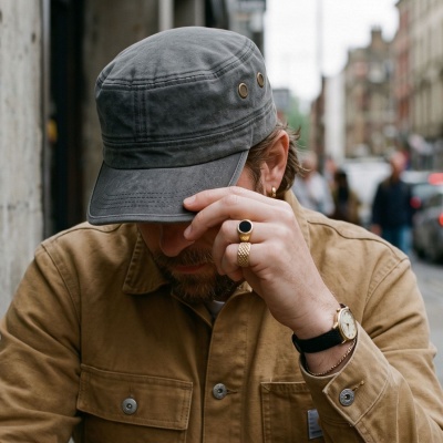 Sixpence / Flat cap - Gårda Viper Army Cap (sort)