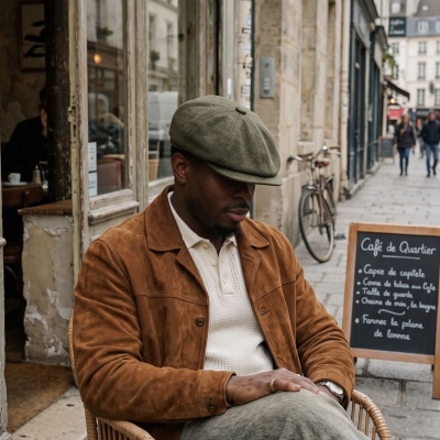 Sixpence / Flat cap - Gårda Premium Larkhall Wool Newsboy (grøn)