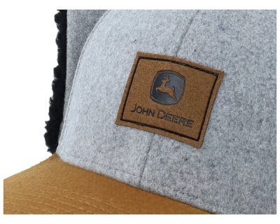 Kasket - John Deere Winter Cap (grå/beige/sort)