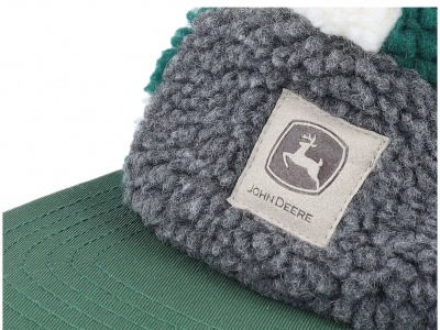Kasket - John Deere Winter Cap (grøn/grå/hvid)