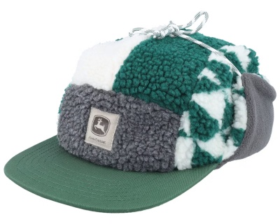 Kasket - John Deere Winter Cap (grøn/grå/hvid)