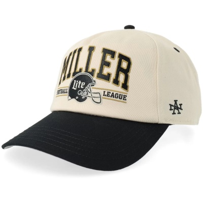 Kasket - American Needle Miller Lite Football Roscoe Cap (offwhite/sort)