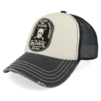 Kasket - Von Dutch Speedway Brand Fastening Trucker (offwhite/sort)