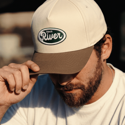 Kasket - Black River Waco Cotton Snapback (off-white/kaki)