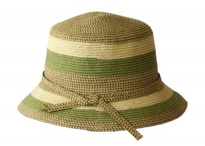Hatte - Jacaru Striped Short Brim Hat (grøn/beige)