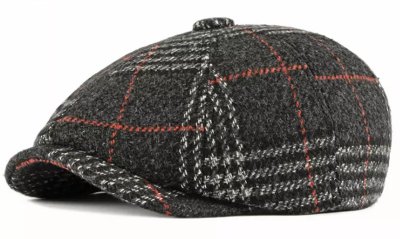 Sixpence / Flat cap - Gårda Sowerby Checkered Cap (sort)