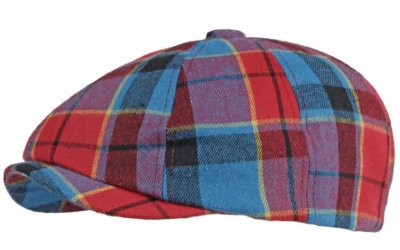 Sixpence / Flat cap - Gårda Lambley Newsboy Cap (rød/blå)