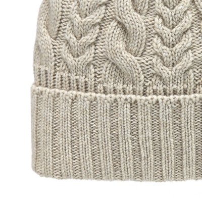 Beanies - Gårda Villars Cable Knit Wool Mix Beanie (beige)