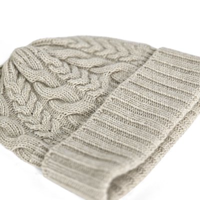 Beanies - Gårda Villars Cable Knit Wool Mix Beanie (beige)