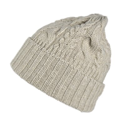 Beanies - Gårda Villars Cable Knit Wool Mix Beanie (beige)