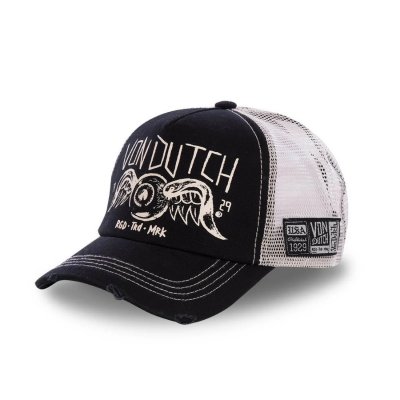 Kasket - Von Dutch Screen Print Trucker (sort/hvid)