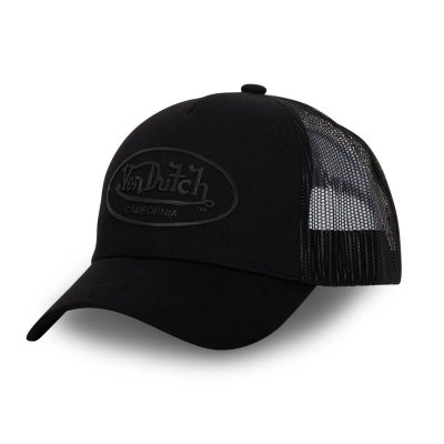 Kasket - Von Dutch Oval Patch Cotton Trucker (sort)
