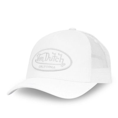 Kasket - Von Dutch Oval Patch Trucker (hvid)
