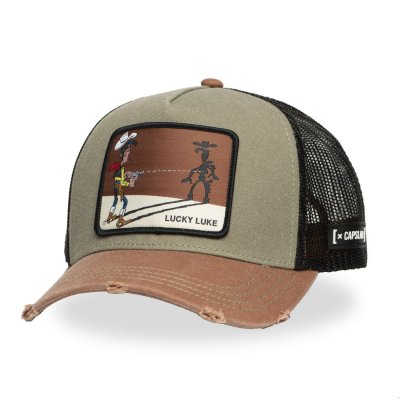 Kasket - Capslab Lucky Luke Trucker (brun/grå)