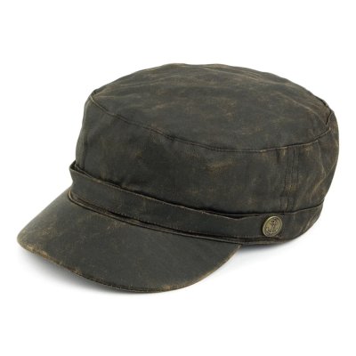Sixpence / Flat cap - Jaxon Hats Weathered Cotton Army Cap (brun)