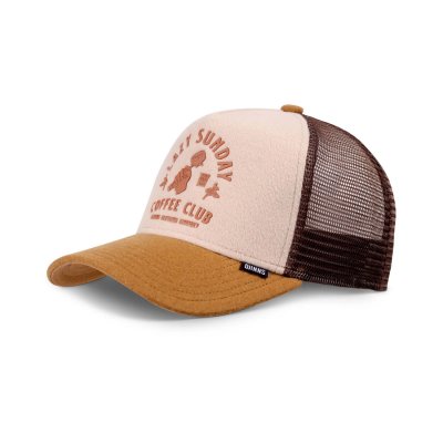Kasket - Djinns HFT Lazy Barista Trucker (beige/brun)