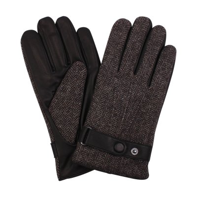 Handsker - Amanda Christensen Tweed Leather Gloves (Sort)