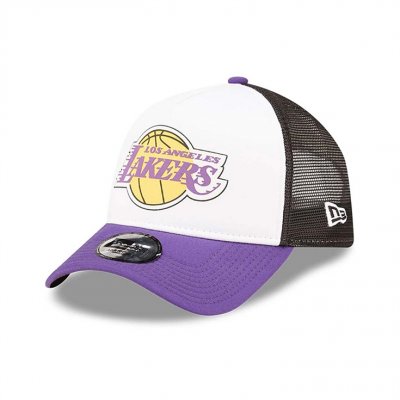 Keps - New Era Los Angeles Lakers A-Frame Trucker Cap (lila)