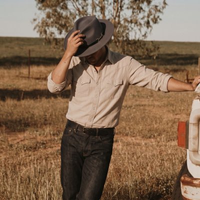 Hatte - Gårda Braga Wool felt Fedora (grå)