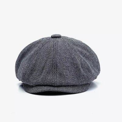 Sixpence / Flat cap - Gårda Tywyn Herringbone (grå)