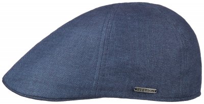 Sixpence / Flat cap - Stetson Driver Linen Duck Cap (marineblå)