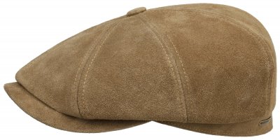 Sixpence / Flat cap - Stetson Delcambre Leather Flat Cap (brun)