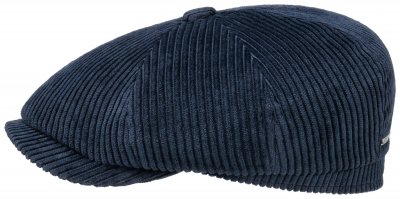 Sixpence / Flat cap - Stetson Hatteras Cord (blå)