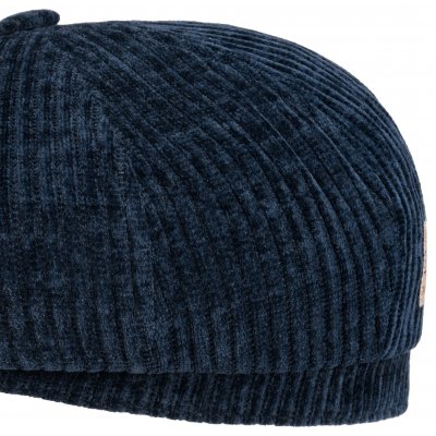 Sixpence / Flat cap - Stetson Hatteras Corduroy Jersey Newsboy Cap (blå)