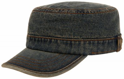 Sixpence / Flat cap - Stetson Army Cap Denim (blå)