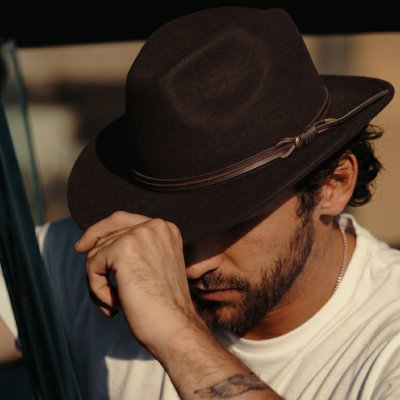 Hatte - Gårda Vicenza Crushable Wool felt Fedora (brun)