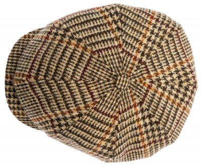 Sixpence / Flat cap - CTH Ericson Glen Check Harris Tweed (beige)