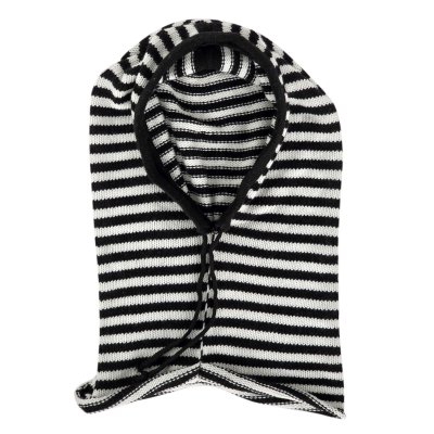 Balaclava - Gårda Valloire Striped Wool Mix Balaclava (sort/hvid)