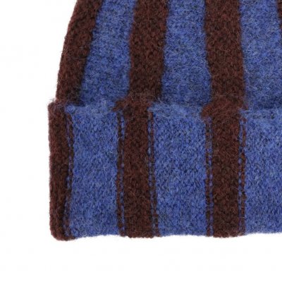 Hue børn - Gårda Bodafors Beanie (blå/burgunder)