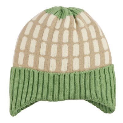 Hue børn - Gårda Lönneberga Beanie (beige/grøn)