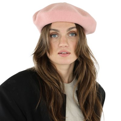 Baret - Gårda Annecy Wool Beret (bleg lyserød)