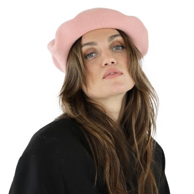 Baret - Gårda Annecy Wool Beret (bleg lyserød)