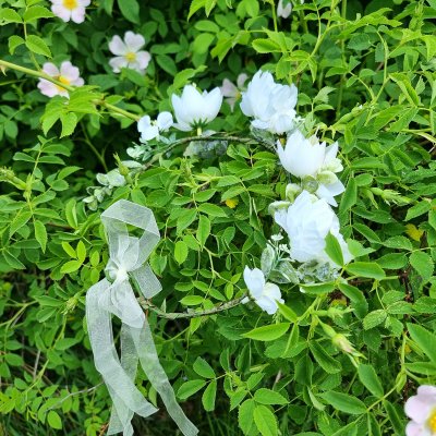 Blomsterkrans - Gårda Liana Flowerband (hvid)