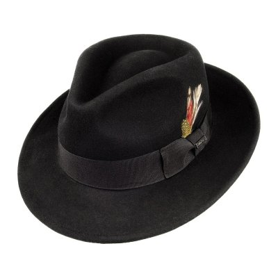 Hatte - Crushable C-Crown Fedora (sort)